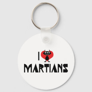 Porte-clés J'aime le Porte - clé martien
