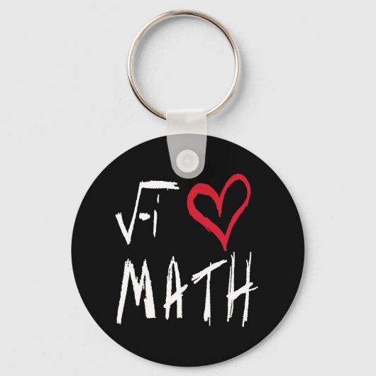 Porte-clés J'aime le Porte - clé mathématique (Recto)