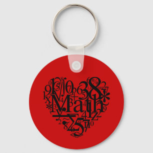 Porte-clés J'aime le Porte - clé mathématique