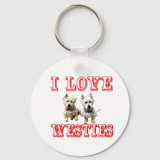Porte-clés J'Aime Le Porte - clé Westies. (Recto)