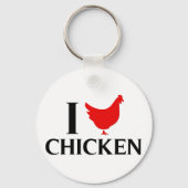 Porte-clés J'aime le poulet (Recto)
