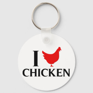 Porte-clés J'aime le poulet
