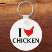 Porte-clés J'aime le poulet (Recto)
