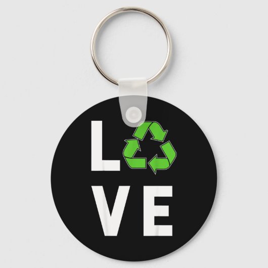 Porte-clés J'aime le recyclage (Recto)