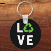 Porte-clés J'aime le recyclage (Recto)