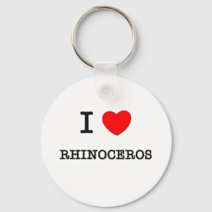 Porte-clés J'aime le RHINOCÉROS