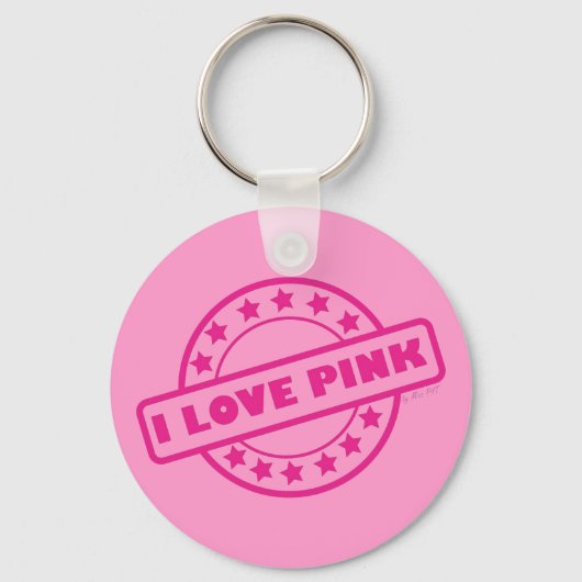 Porte-clés J'aime le rose (Recto)