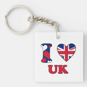 Porte-clés J'aime le Royaume-Uni