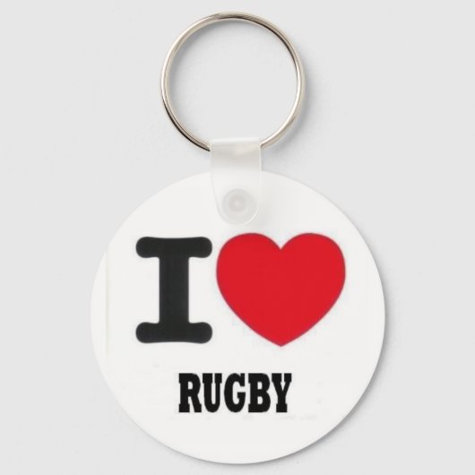 Porte-clés j'aime le rugby2 (Recto)