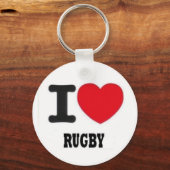 Porte-clés j'aime le rugby2 (Recto)