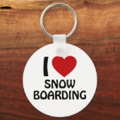 Porte-clés J'aime le snowboard (Recto)