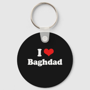 Porte-clés J'aime le T-shirt de blanc de T-shirt de Bagdad