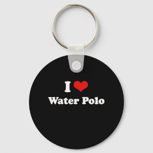 Porte-clés J'aime le T-shirt de polo d'eau