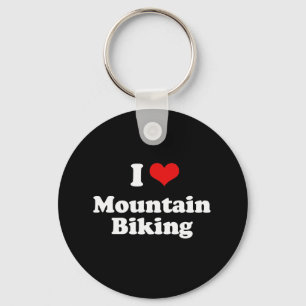 Porte-clés J'aime le T-shirt faisant du vélo de montagne