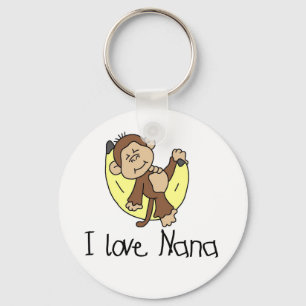 Porte-clés J'aime le T-shirts et les cadeaux de Nana