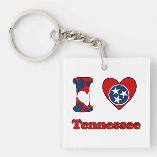 Porte-clés J'aime le Tennessee (Devant)