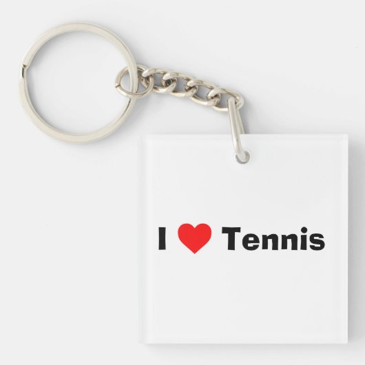 Porte-clés J'aime le tennis (Devant)