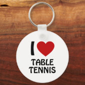 Porte-clés J'aime le tennis de table (Recto)