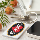 Porte-clés J'aime le TONNELIER personnalisé (Devant droit)