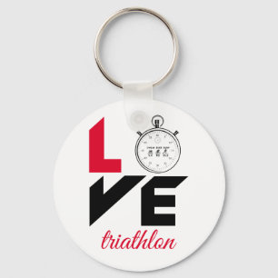 Porte-clés J'aime le triathlon