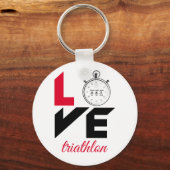 Porte-clés J'aime le triathlon (Recto)