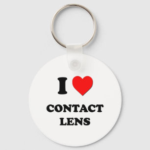 Porte-clés J'aime le verre de contact