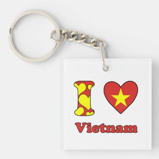 Porte-clés J'aime le Vietnam (Devant)