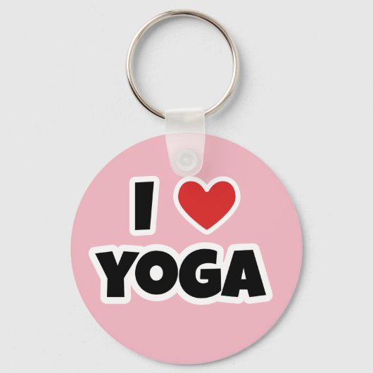Porte-clés J'aime le yoga (Recto)