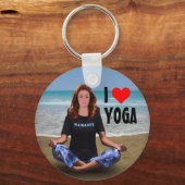 Porte-clés J'aime le yoga (Recto)