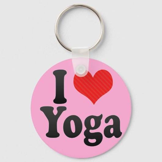 Porte-clés J'aime le yoga (Recto)