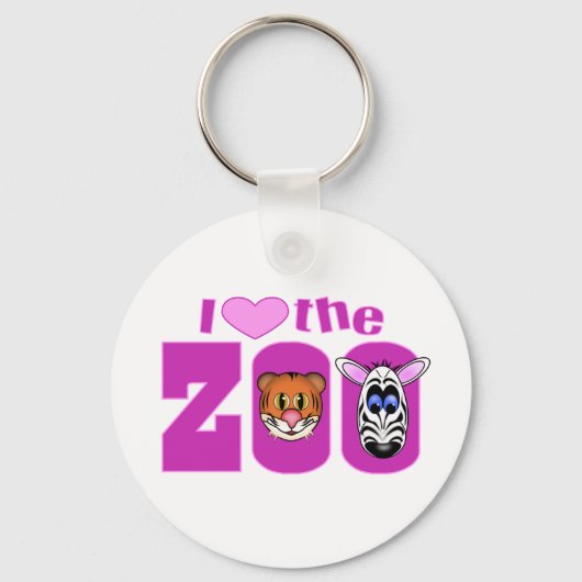 Porte-clés J'aime le zoo (Recto)