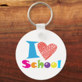 Porte-clés J'Aime L'École. Retour à l'école. Diplôme de dessi (Recto)