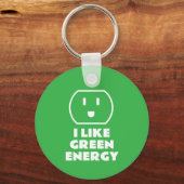 Porte-clés J'aime l'énergie verte mignonne porte - clé de pri (Recto)