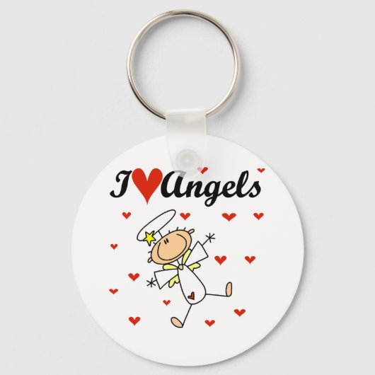 Porte-clés J'aime les anges (Recto)