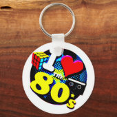 Porte-clés J'Aime Les Années 80 (Recto)