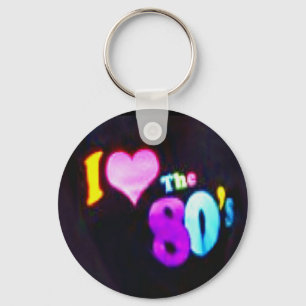 Porte-clés J'aime les années 80