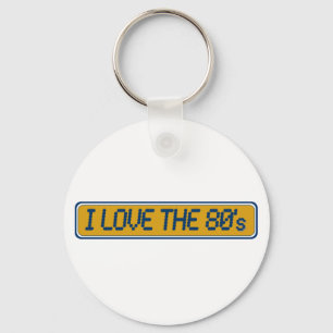 Porte-clés J'aime les années 80