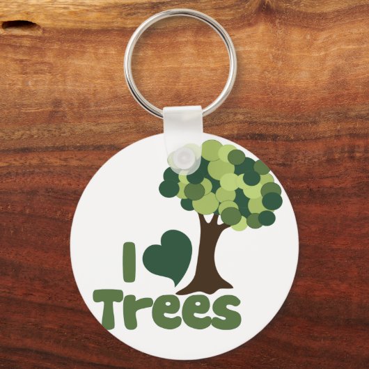 Porte-clés J'aime les arbres (Recto)