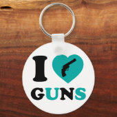 Porte-clés J'aime les armes à feu (Recto)