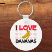 Porte-clés J'aime les bananes (Recto)
