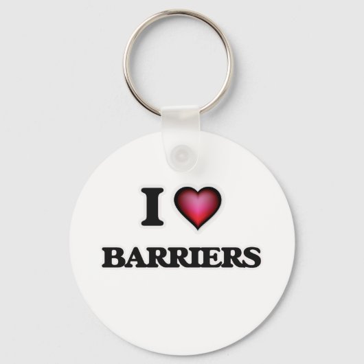 Porte-clés J'aime les barrières (Recto)