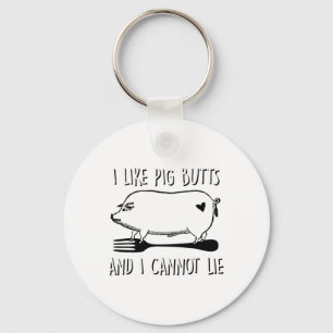 Porte-clés J'Aime Les Boutons De Cochon Et Je Ne Peux Pas All