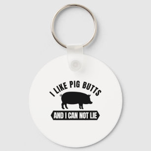 Porte-clés J'Aime Les Boutons De Cochon Et Je Ne Peux Pas Men