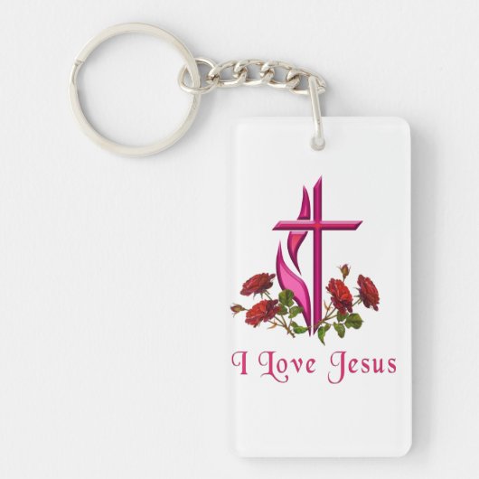 Porte-clés J'aime les cadeaux de Jésus (Devant)