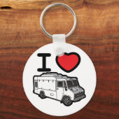 Porte-clés J'Aime Les Camions De Nourriture ! (Recto)