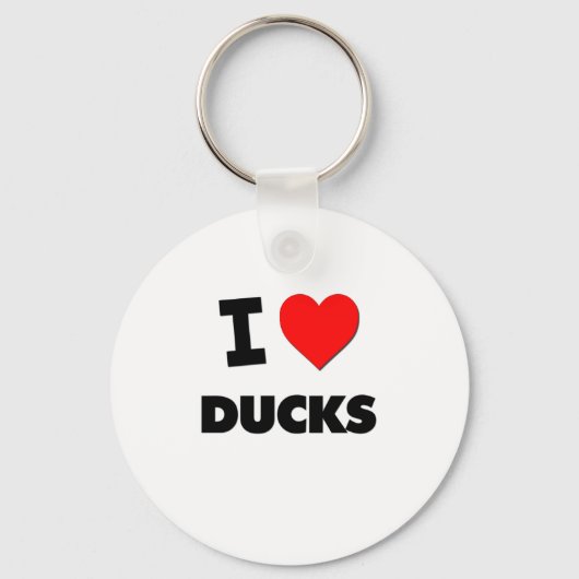 Porte-clés J'aime les canards (Recto)