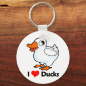 Porte-clés J'aime les canards (Recto)