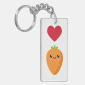 Porte-clés J'aime les carottes (Devant gauche)