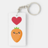 Porte-clés J'aime les carottes (Dos)
