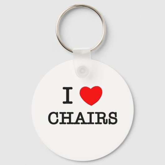 Porte-clés J'aime les chaises (Recto)
